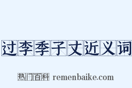 过李季子丈近义词是什么意思的图片